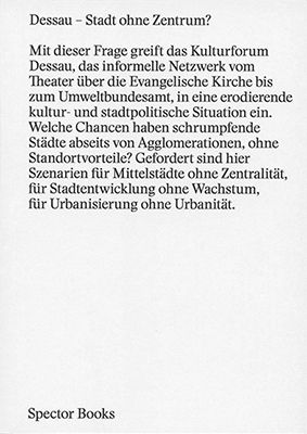 Produktbild: Dessau &mdash; Dessau Stadt ohne Zentrum?