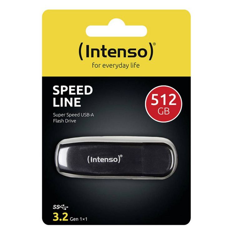 Produktbild: Intenso 512GB Speed Line USB-Stick 512GB Schwarz 3533493 USB-A (USB 3.2 Gen 1)