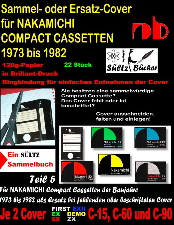 Produktbild: Sammel- oder Ersatz-Cover f&uuml;r NAKAMICHI COMPACT CASSETTEN 1973 bis 1982