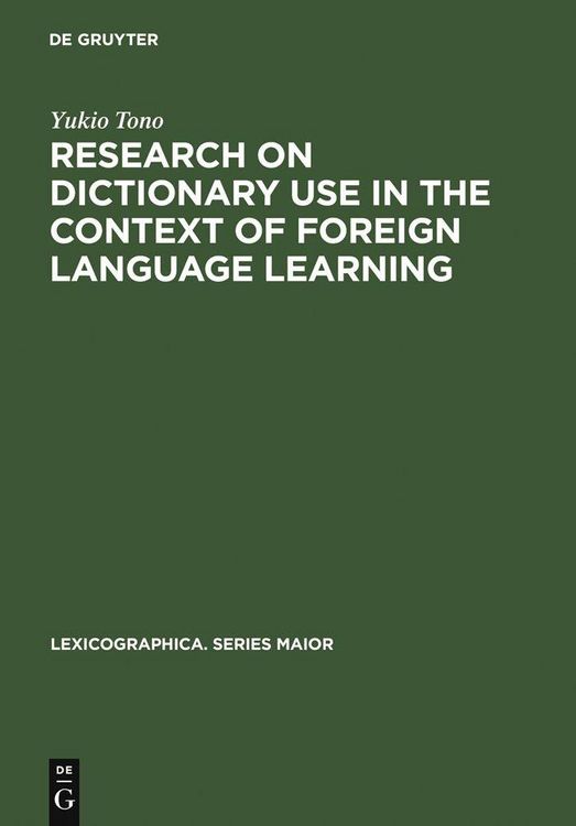 Produktbild: Research on Dictionary Use in the Context of Foreign Language Learning