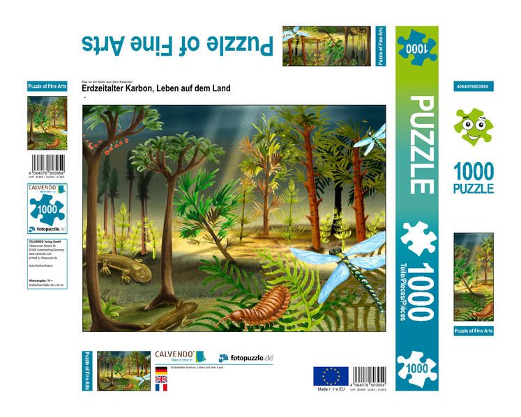 Produktbild: CALVENDO Puzzle Erdzeitalter Karbon, Leben auf dem Land | 1000 Teile Lege-Gr&ouml;&szlig;e 64x48cm Foto-Puzzle f&uuml;r gl&uuml;ckliche Stunden