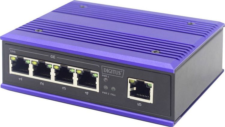 Produktbild: Digitus DN-650106 DN-650106 Industrial Ethernet Switch 8 Port 10 / 100 MBit/s