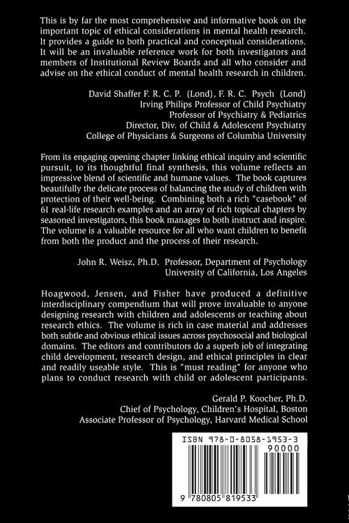 Produktbild: Ethical Issues in Mental Health Research With Children and Adolescents