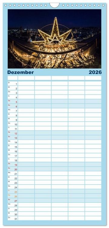 Produktbild: Familienplaner 2026 - STUTTGART 2026 auf den zweiten Blick mit 5 Spalten (Wandkalender, 21 x 45 cm) CALVENDO