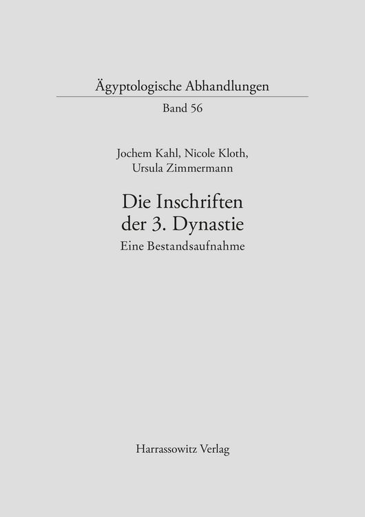 Produktbild: Die Inschriften der 3. Dynastie