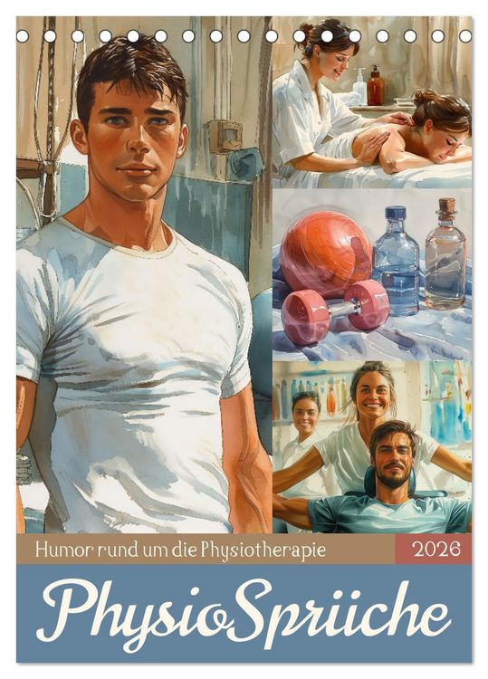Produktbild: Physiospr&uuml;che (Tischkalender 2026 DIN A5 hoch), CALVENDO Monatskalender