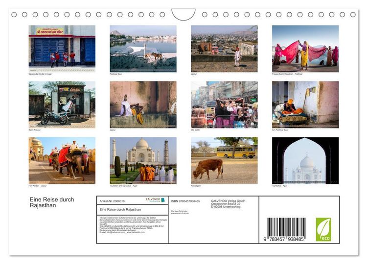 Produktbild: Eine Reise durch Rajasthan (Wandkalender 2026 DIN A4 quer), CALVENDO Monatskalender