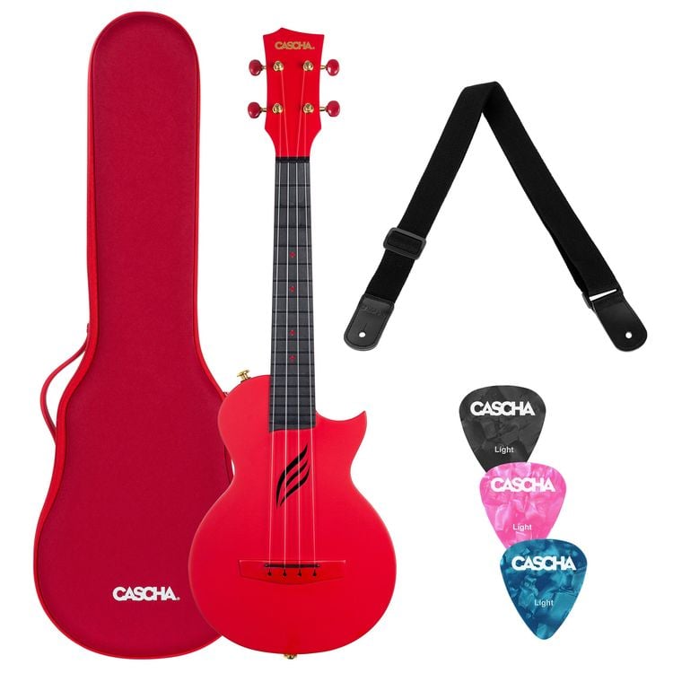 Produktbild: Ukulele Carbon Fibre Red Set