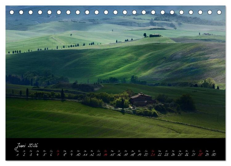 Produktbild: Licht der Toscana (Tischkalender 2026 DIN A5 quer), CALVENDO Monatskalender