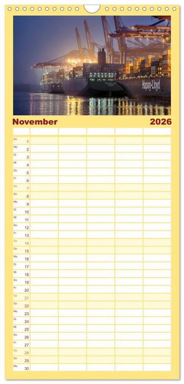 Produktbild: Familienplaner 2026 - Hamburg Stadt an der Alster und Elbe mit 5 Spalten (Wandkalender, 21 x 45 cm) CALVENDO
