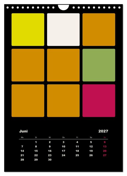 Produktbild: Fotokalender FARBFL&Auml;CHEN (Wandkalender 2027 DIN A4 hoch), CALVENDO Monatskalender