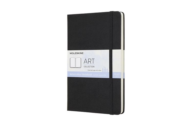 Produktbild: Moleskine Aquarell Notizbuch Large/A5, 200G-Aquarellpapier, Hard Cover, Schwarz