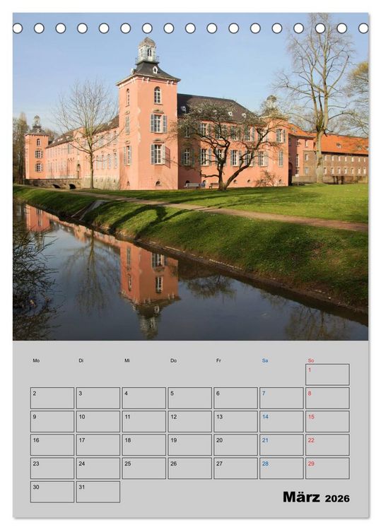 Produktbild: D&uuml;sseldorfer Burgen und Schl&ouml;sser (Tischkalender 2026 DIN A5 hoch), CALVENDO Monatskalender