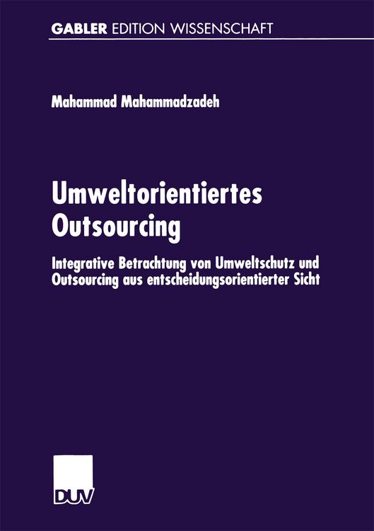 Produktbild: Umweltorientiertes Outsourcing