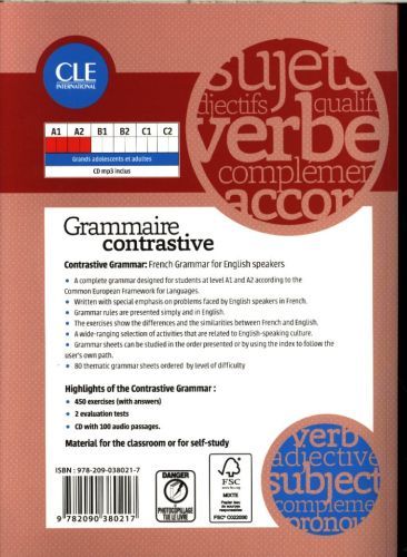 Produktbild: Grammaire contrastive pour anglophones: A1/A2 + CD