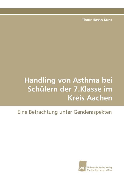 Produktbild: Handling von Asthma bei Sch&uuml;lern der 7.Klasse im Kreis Aachen