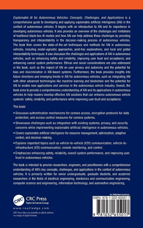 Produktbild: Explainable Artificial Intelligence for Autonomous Vehicles