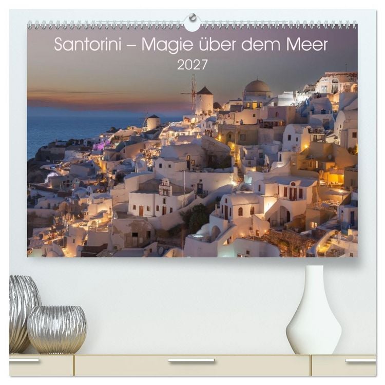 Produktbild: Santorini - Insel im Licht der &Auml;g&auml;is (hochwertiger Premium Wandkalender 2027 DIN A2 quer), Kunstdruck in Hochglanz