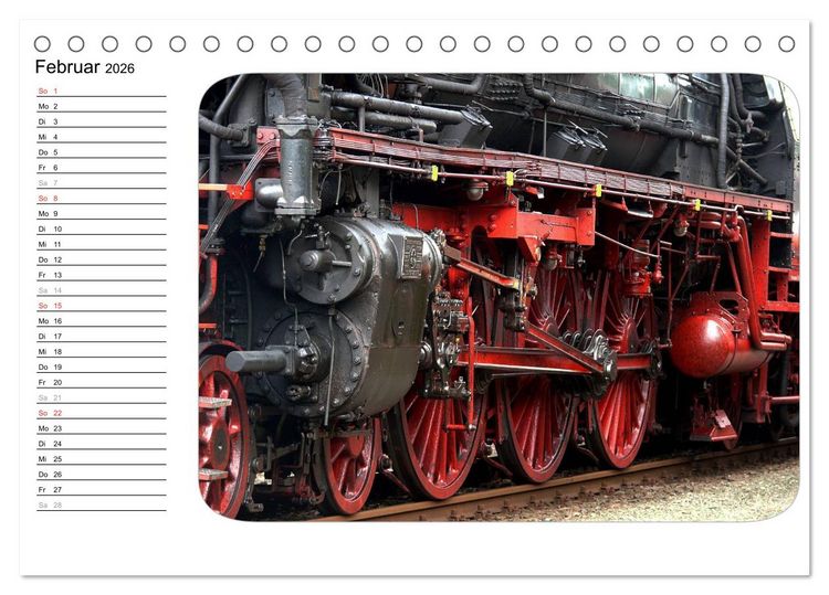 Produktbild: Unter Dampf - Dampflokromantik (Tischkalender 2026 DIN A5 quer), CALVENDO Monatskalender
