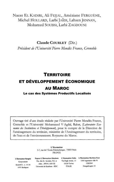 Produktbild: Territoire et developpement economique a