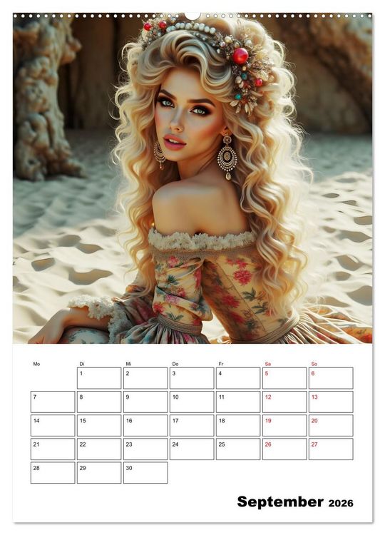 Produktbild: W&uuml;stenk&ouml;niginnen (hochwertiger Premium Wandkalender 2026 DIN A2 hoch), Kunstdruck in Hochglanz