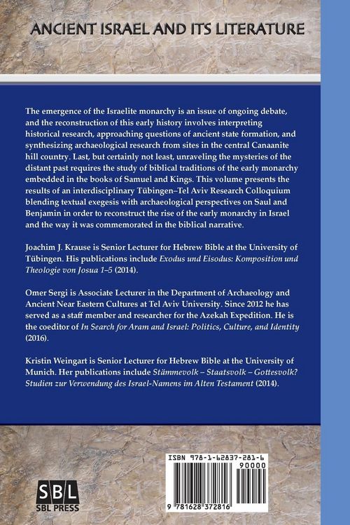 Produktbild: Saul, Benjamin, and the Emergence of Monarchy in Israel