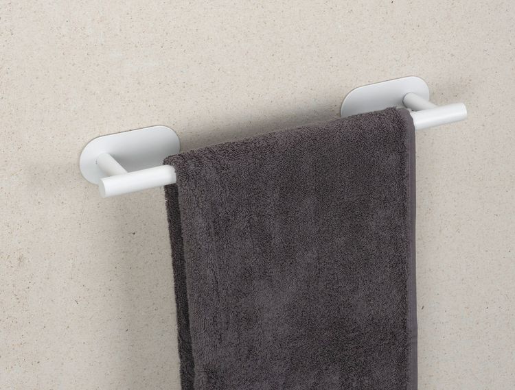 Produktbild: Turbo-Loc&reg; Badetuchstange Uno Mod. Orea White matt, 40 cm, aus rostfreiem Edelstahl