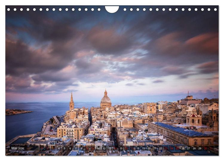 Produktbild: Valletta - Morbide Sch&ouml;nheit im Mittelmeer (Wandkalender 2026 DIN A4 quer), CALVENDO Monatskalender