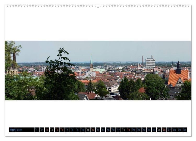 Produktbild: Bielefeld gibt es! Stadtpanoramen (Wandkalender 2026 DIN A2 quer), CALVENDO Monatskalender