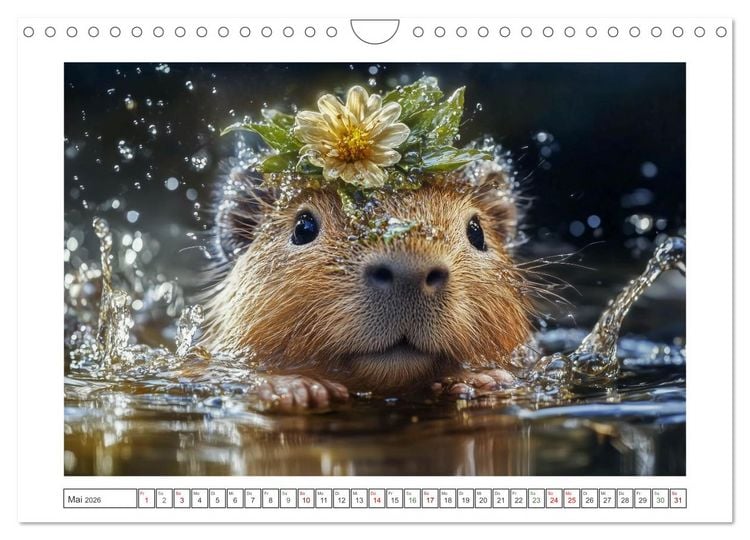 Produktbild: Capybara Zeit (Wandkalender 2026 DIN A4 quer), CALVENDO Monatskalender