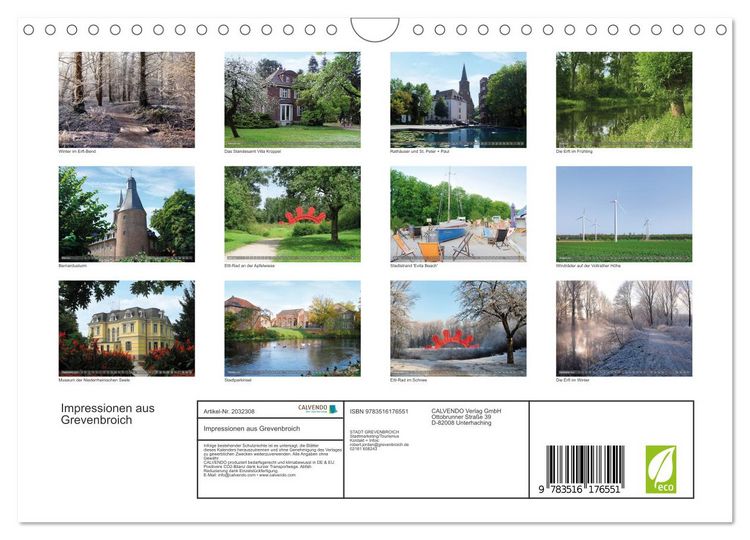 Produktbild: Impressionen aus Grevenbroich (Wandkalender 2026 DIN A4 quer), CALVENDO Monatskalender