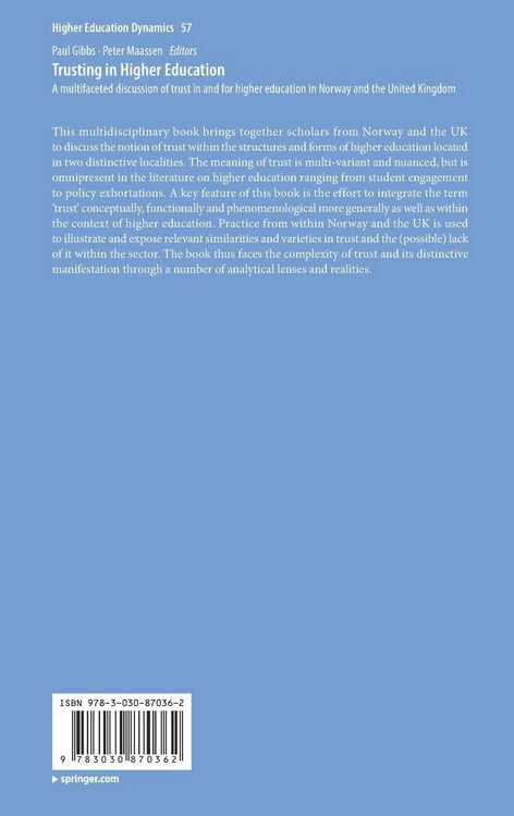 Produktbild: Trusting in Higher Education