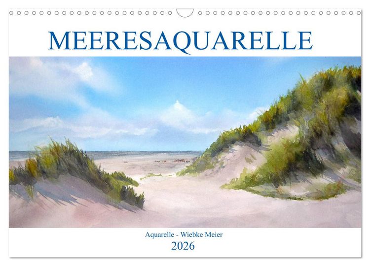Produktbild: MEERESAQUARELLE (Wandkalender 2026 DIN A3 quer), CALVENDO Monatskalender