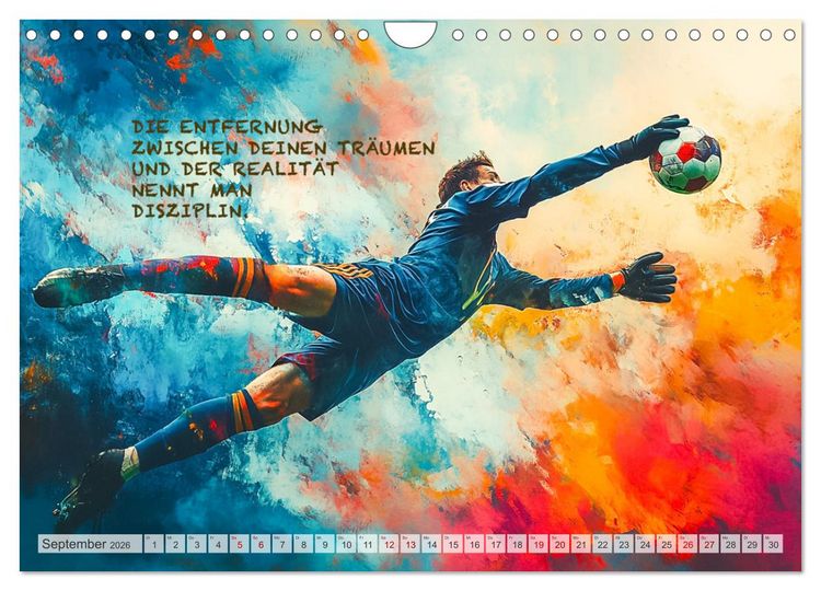 Produktbild: Fu&szlig;ball und Motivation (Wandkalender 2026 DIN A4 quer), CALVENDO Monatskalender