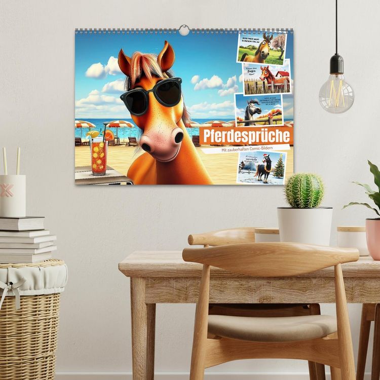 Produktbild: Pferdespr&uuml;che (Wandkalender 2026 DIN A3 quer), CALVENDO Monatskalender