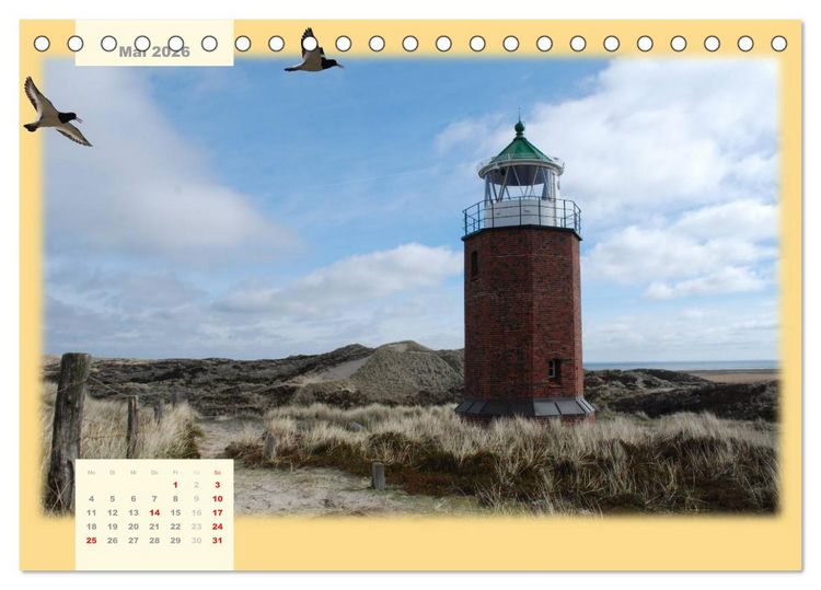 Produktbild: Leuchtt&uuml;rme Schleswig-Holsteins (Tischkalender 2026 DIN A5 quer), CALVENDO Monatskalender