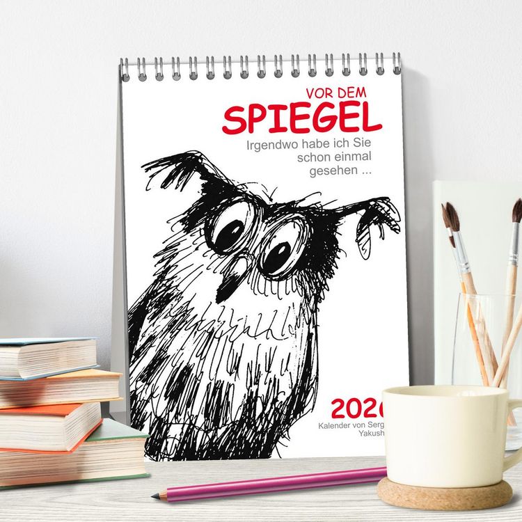 Produktbild: Vor dem Spiegel 2026 (Tischkalender 2026 DIN A5 hoch), CALVENDO Monatskalender