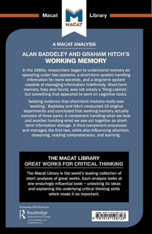 Produktbild: An Analysis of Alan D. Baddeley and Graham Hitch's Working Memory