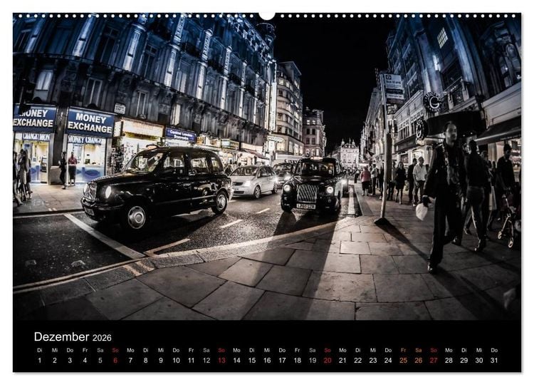 Produktbild: London - street view (Wandkalender 2026 DIN A2 quer), CALVENDO Monatskalender