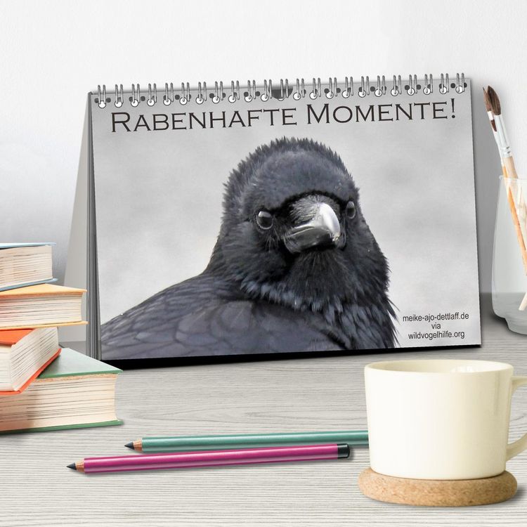 Produktbild: Rabenhafte Momente! (Tischkalender 2026 DIN A5 quer), CALVENDO Monatskalender