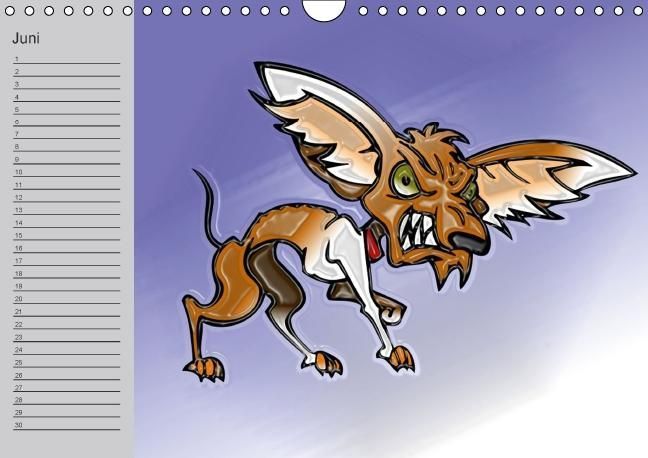 Produktbild: Hunde-Geburtstagskalender / Witziger Cartoon-Kalender (Wandkalender immerw&auml;hrend DIN A4 quer)