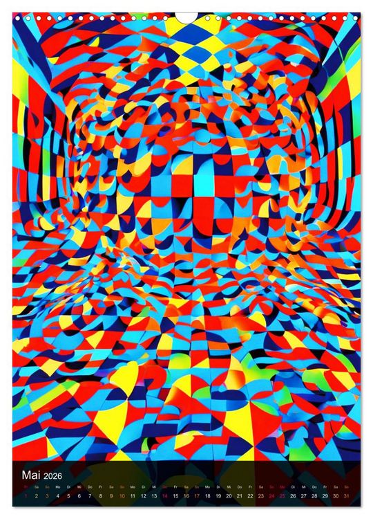 Produktbild: OP Art Nichts f&uuml;r schwache Augen (Wandkalender 2026 DIN A3 hoch), CALVENDO Monatskalender