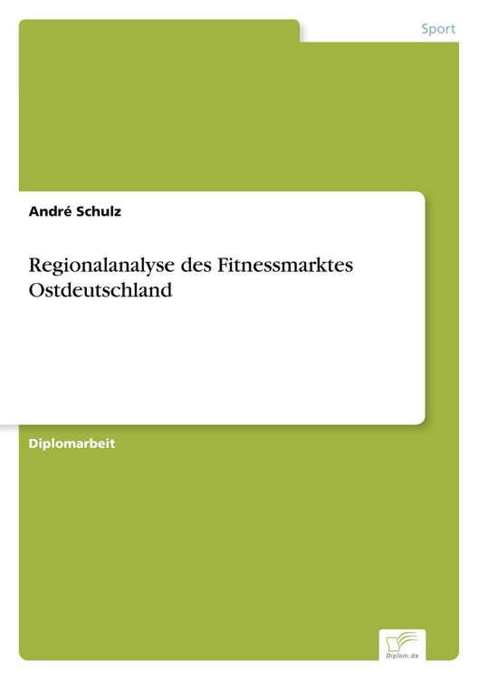 Produktbild: Regionalanalyse des Fitnessmarktes Ostdeutschland