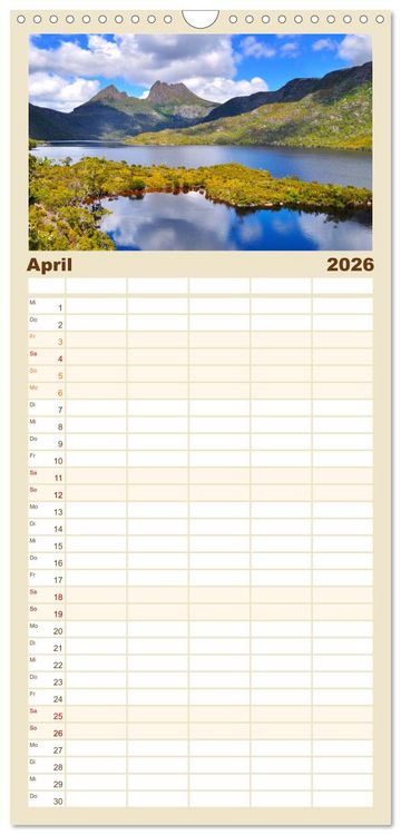 Produktbild: Familienplaner 2026 - Erlebe mit mir das unvergleichliche Australien mit 5 Spalten (Wandkalender, 21 x 45 cm) CALVENDO