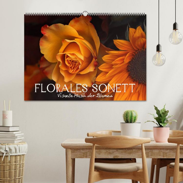 Produktbild: Florales Sonett - Visuelle Musik der Blumen (Wandkalender 2026 DIN A2 quer), CALVENDO Monatskalender