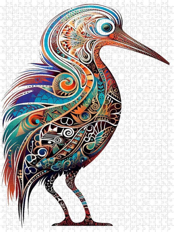 Produktbild: CALVENDO Puzzle Kiwi im Tattoo Design | 1000 Teile Lege-Gr&ouml;&szlig;e 64x48cm Foto-Puzzle f&uuml;r gl&uuml;ckliche Stunden