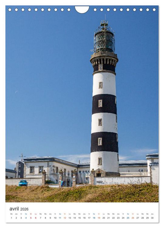 Produktbild: Phares du Finist&egrave;re (Calendrier mural 2026 DIN A4 horizontal), CALVENDO calendrier mensuel
