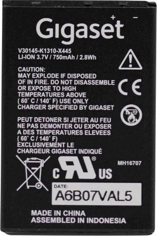 Produktbild: Gigaset Pro V30145-K1310-X445 Akku SL450HX/SL450/SL450A GO Schnurlostelefon Akku