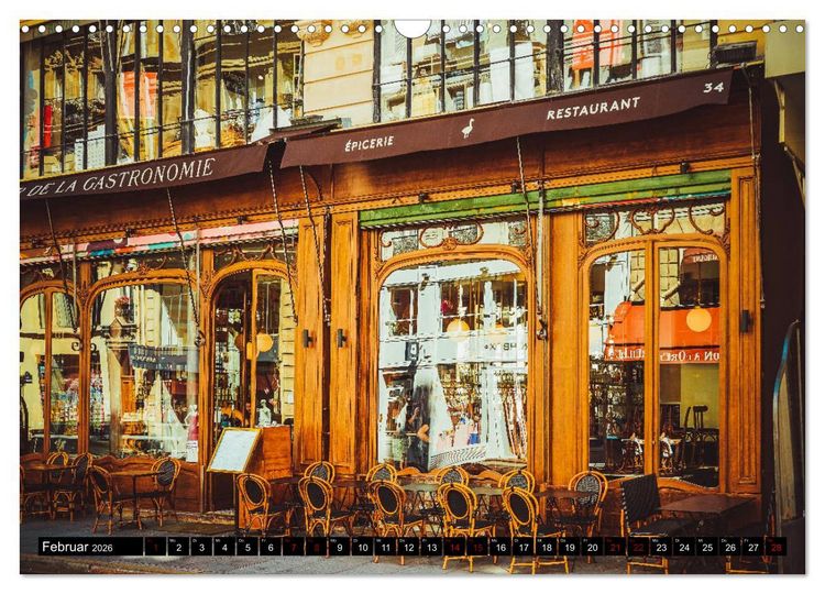 Produktbild: Paris Bistros (Wandkalender 2026 DIN A3 quer), CALVENDO Monatskalender