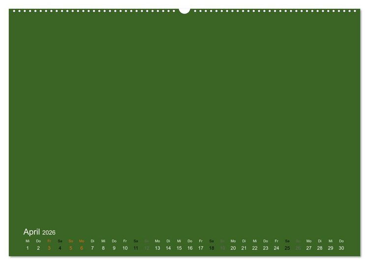 Produktbild: Bastelkalender - dunkel Gr&uuml;n (Wandkalender 2026 DIN A2 quer), CALVENDO Monatskalender